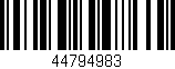 Código de barras (EAN, GTIN, SKU, ISBN): '44794983'
