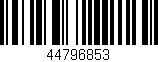 Código de barras (EAN, GTIN, SKU, ISBN): '44796853'