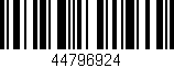 Código de barras (EAN, GTIN, SKU, ISBN): '44796924'