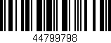 Código de barras (EAN, GTIN, SKU, ISBN): '44799798'