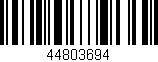 Código de barras (EAN, GTIN, SKU, ISBN): '44803694'