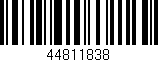 Código de barras (EAN, GTIN, SKU, ISBN): '44811838'