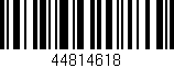 Código de barras (EAN, GTIN, SKU, ISBN): '44814618'