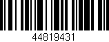 Código de barras (EAN, GTIN, SKU, ISBN): '44819431'