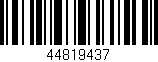 Código de barras (EAN, GTIN, SKU, ISBN): '44819437'