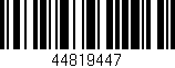 Código de barras (EAN, GTIN, SKU, ISBN): '44819447'