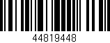 Código de barras (EAN, GTIN, SKU, ISBN): '44819448'