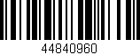Código de barras (EAN, GTIN, SKU, ISBN): '44840960'