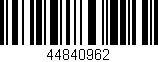 Código de barras (EAN, GTIN, SKU, ISBN): '44840962'