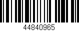 Código de barras (EAN, GTIN, SKU, ISBN): '44840965'