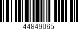 Código de barras (EAN, GTIN, SKU, ISBN): '44849065'