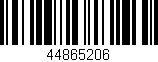 Código de barras (EAN, GTIN, SKU, ISBN): '44865206'