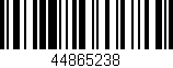 Código de barras (EAN, GTIN, SKU, ISBN): '44865238'