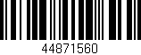 Código de barras (EAN, GTIN, SKU, ISBN): '44871560'