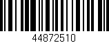 Código de barras (EAN, GTIN, SKU, ISBN): '44872510'