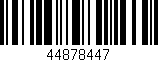 Código de barras (EAN, GTIN, SKU, ISBN): '44878447'