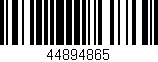 Código de barras (EAN, GTIN, SKU, ISBN): '44894865'