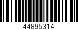 Código de barras (EAN, GTIN, SKU, ISBN): '44895314'