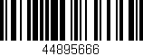 Código de barras (EAN, GTIN, SKU, ISBN): '44895666'