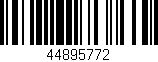 Código de barras (EAN, GTIN, SKU, ISBN): '44895772'