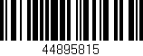 Código de barras (EAN, GTIN, SKU, ISBN): '44895815'