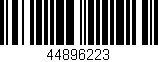 Código de barras (EAN, GTIN, SKU, ISBN): '44896223'