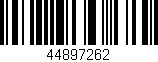 Código de barras (EAN, GTIN, SKU, ISBN): '44897262'