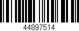 Código de barras (EAN, GTIN, SKU, ISBN): '44897514'