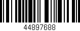 Código de barras (EAN, GTIN, SKU, ISBN): '44897688'