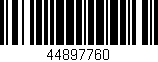 Código de barras (EAN, GTIN, SKU, ISBN): '44897760'