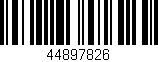 Código de barras (EAN, GTIN, SKU, ISBN): '44897826'
