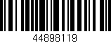 Código de barras (EAN, GTIN, SKU, ISBN): '44898119'
