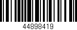 Código de barras (EAN, GTIN, SKU, ISBN): '44898419'