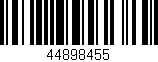 Código de barras (EAN, GTIN, SKU, ISBN): '44898455'