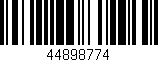 Código de barras (EAN, GTIN, SKU, ISBN): '44898774'