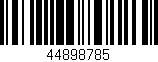 Código de barras (EAN, GTIN, SKU, ISBN): '44898785'