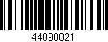Código de barras (EAN, GTIN, SKU, ISBN): '44898821'