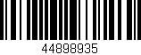 Código de barras (EAN, GTIN, SKU, ISBN): '44898935'