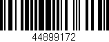 Código de barras (EAN, GTIN, SKU, ISBN): '44899172'