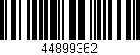 Código de barras (EAN, GTIN, SKU, ISBN): '44899362'