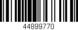 Código de barras (EAN, GTIN, SKU, ISBN): '44899770'