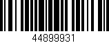 Código de barras (EAN, GTIN, SKU, ISBN): '44899931'