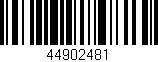 Código de barras (EAN, GTIN, SKU, ISBN): '44902481'