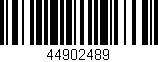Código de barras (EAN, GTIN, SKU, ISBN): '44902489'