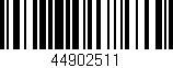 Código de barras (EAN, GTIN, SKU, ISBN): '44902511'