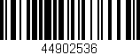 Código de barras (EAN, GTIN, SKU, ISBN): '44902536'