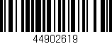 Código de barras (EAN, GTIN, SKU, ISBN): '44902619'