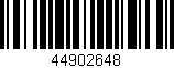 Código de barras (EAN, GTIN, SKU, ISBN): '44902648'