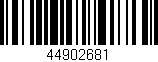 Código de barras (EAN, GTIN, SKU, ISBN): '44902681'
