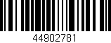 Código de barras (EAN, GTIN, SKU, ISBN): '44902781'
